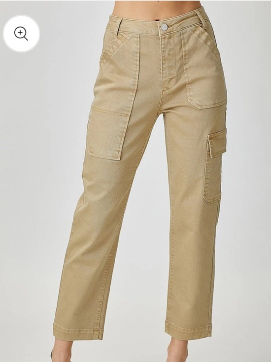 Risen Los Angeles Denim - Risen High-Rise Sand Cargo Boyfriend Jeans